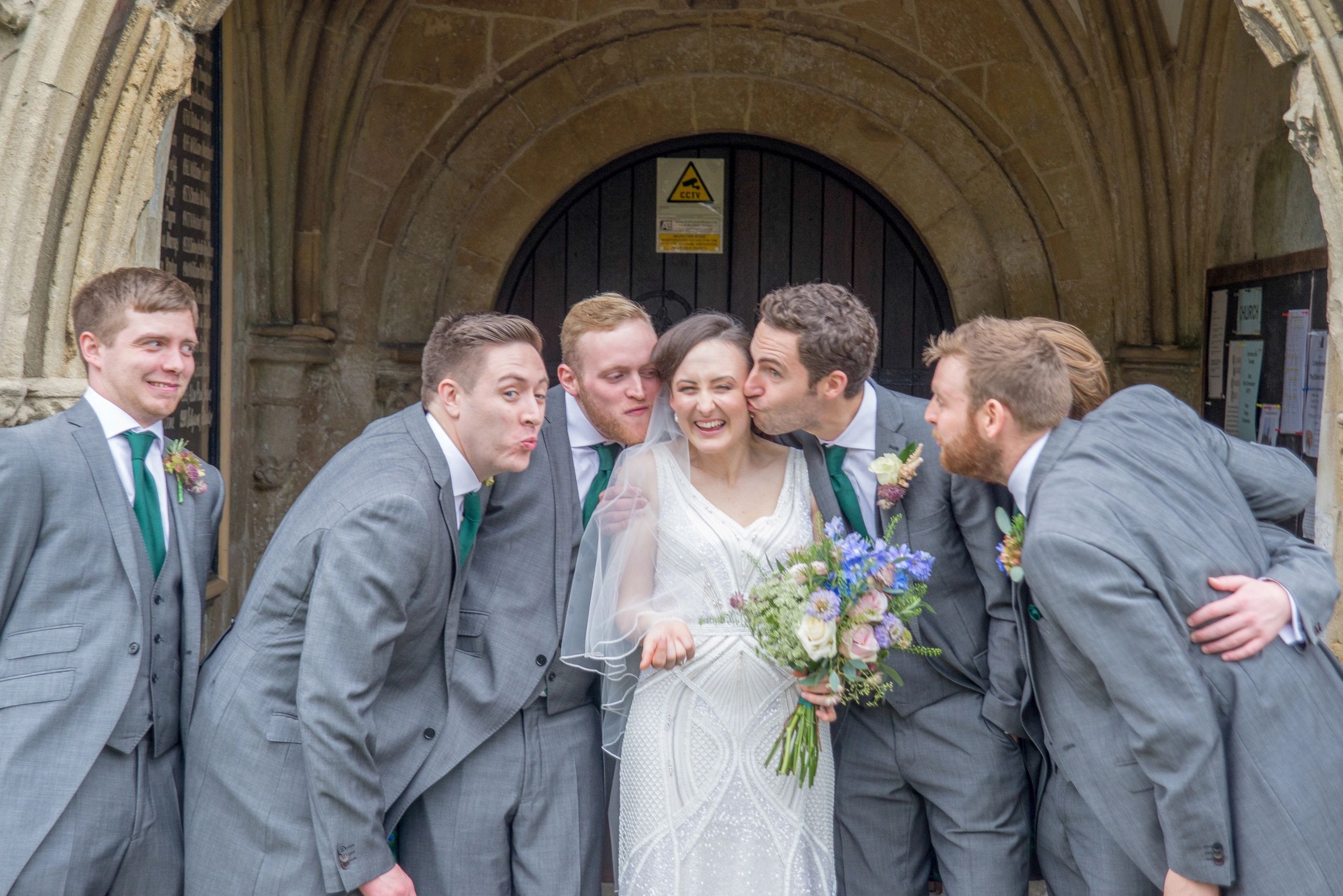 Bridal Party fun contemporary classic wedding photography reportage photo church wedding Wiltshire