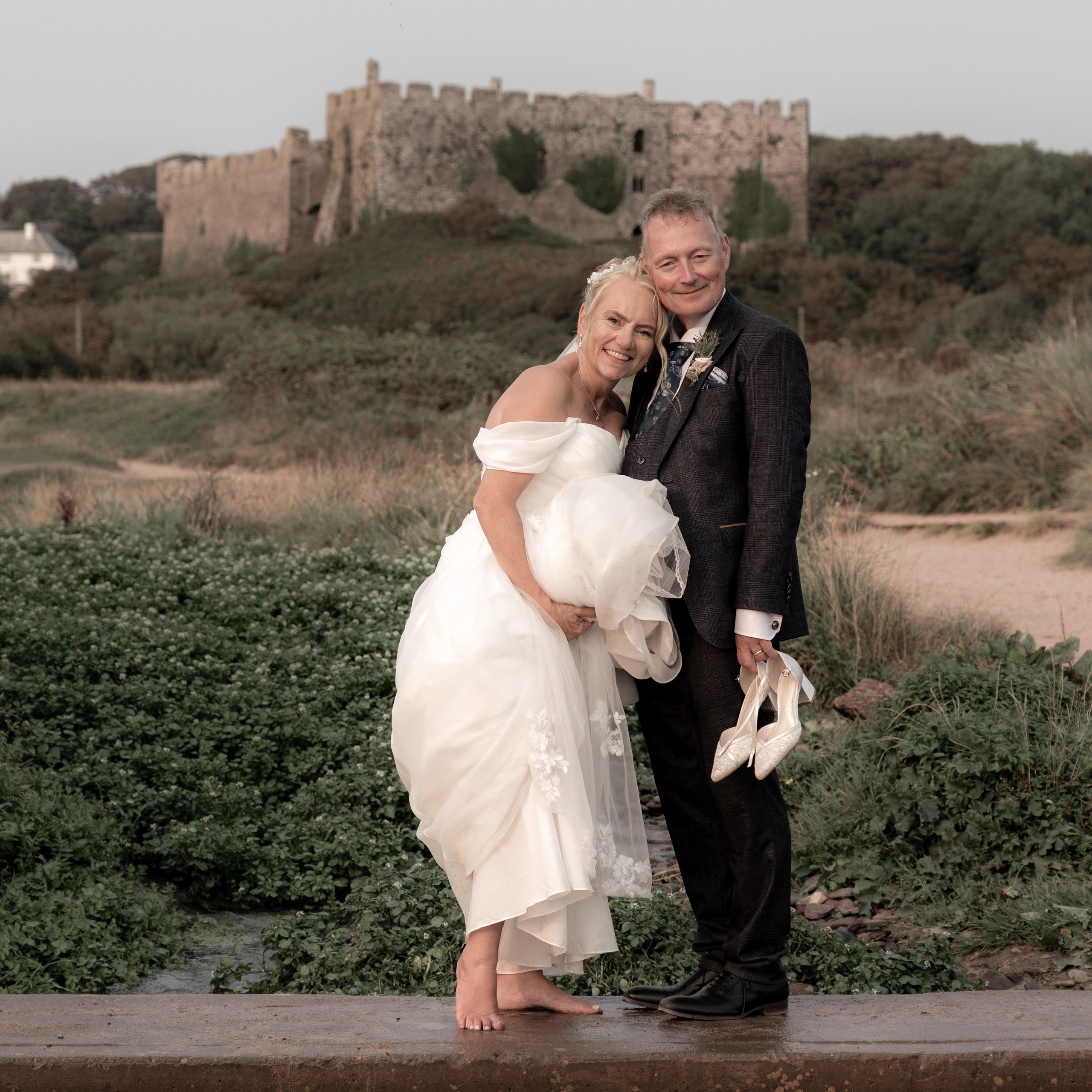 Wedding Photography Pembrokeshire Maborbier beach classic wedding photo Wales photographer Laura