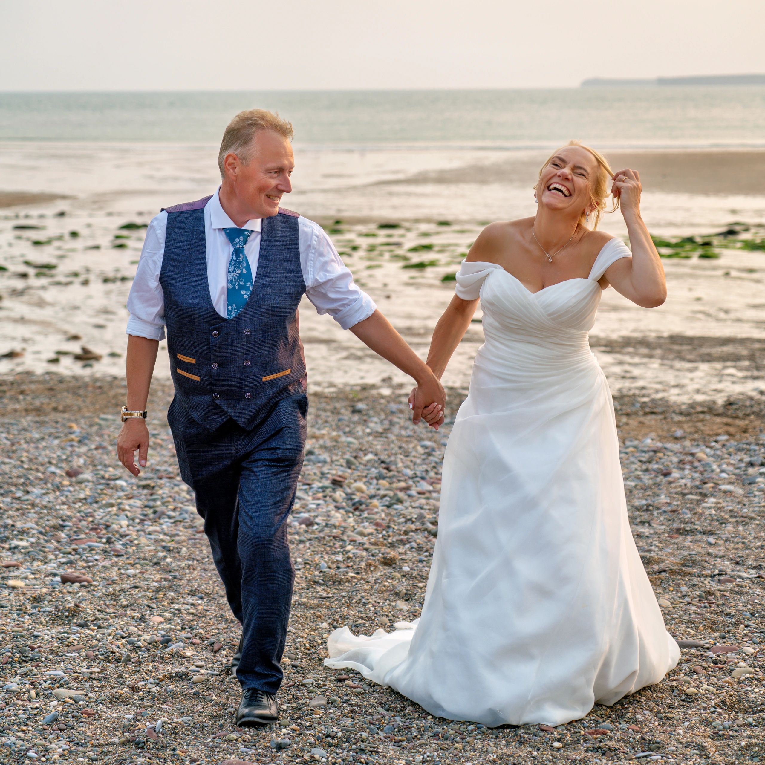 Wedding Photography Pembrokeshire Maborbier beach classic wedding photo Wales photographer Laura