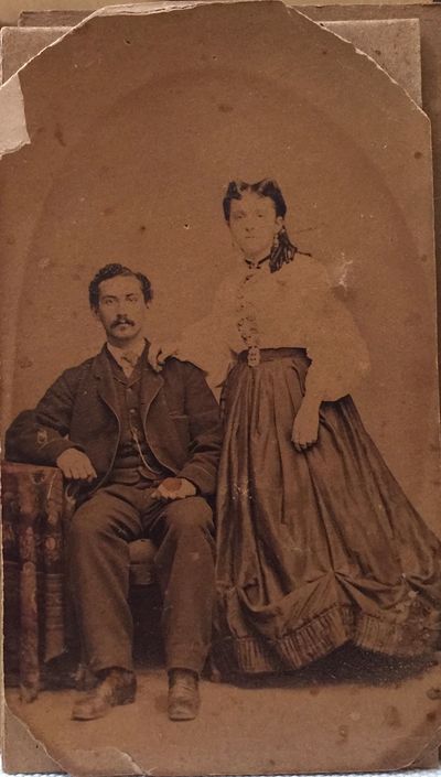 Moses Aaron Gold and his wife Phoebe, possibly a wedding photo, 1866