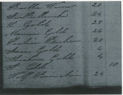 Passenger List, Fidelia, August 5, 1851