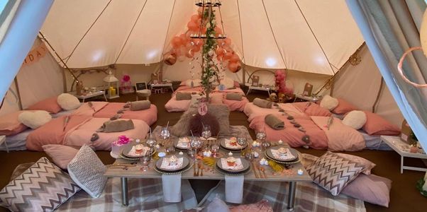 Barney’s sleepover 
This is a sleepover that will be one to remember with our 6m bell tent 