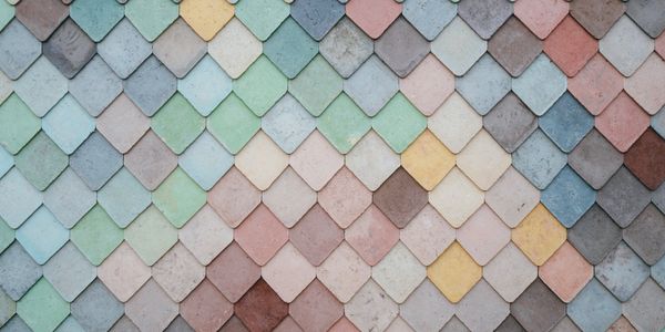 multi colored small tiles