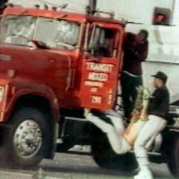 THIS IS THE MOST MEMORABLE IMAGE FROM MY COPYRIGHTED VIDEOTAPE, THE FLASHPOINT OF THE LA RIOTS