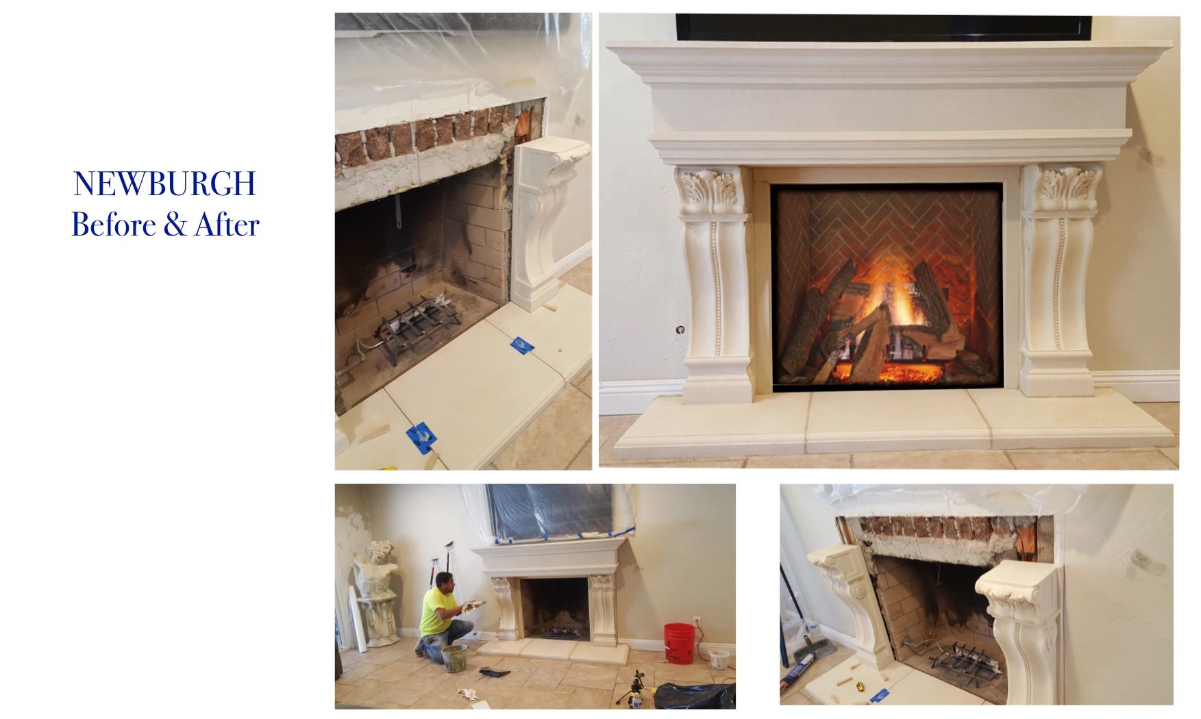 Before and After Fireplace Remodel