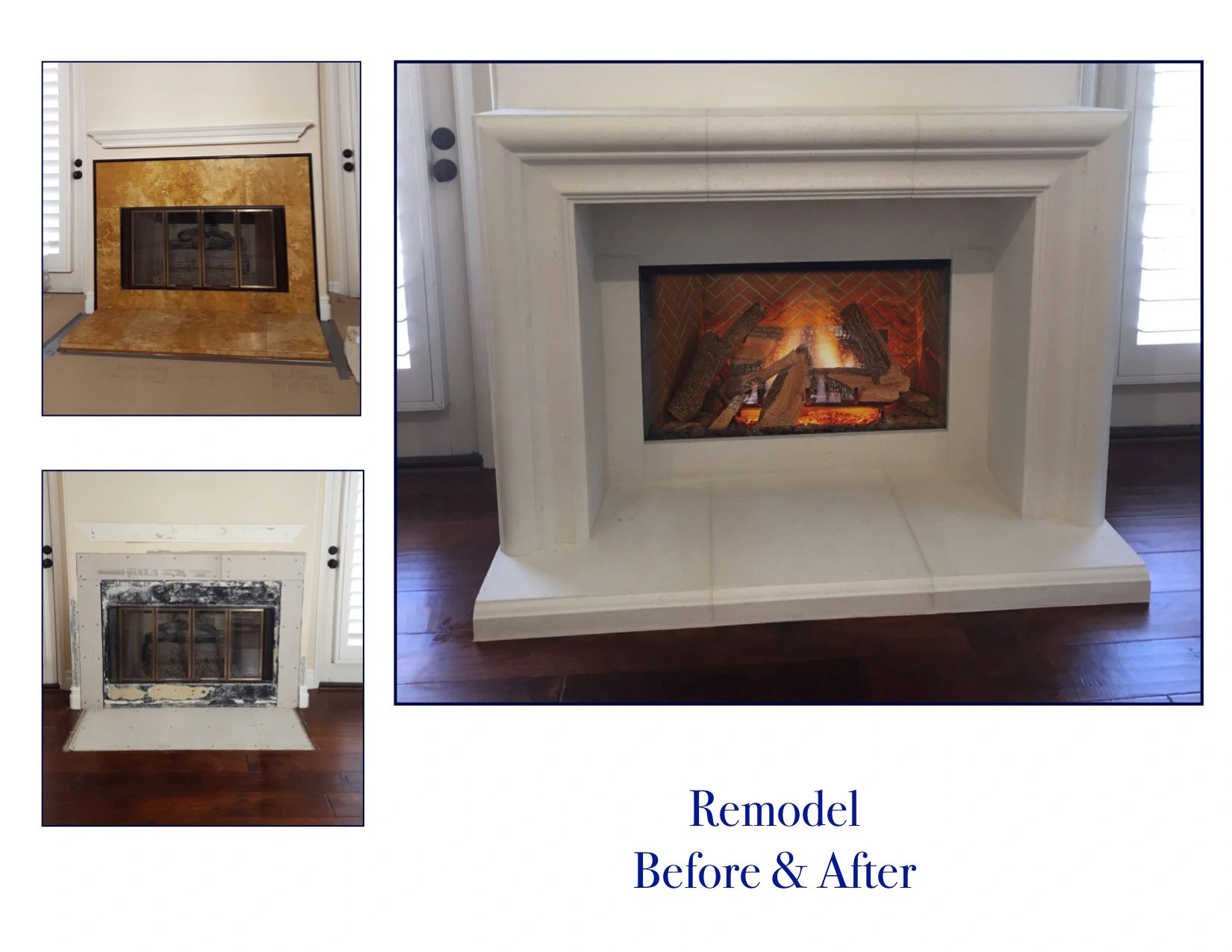 Before and After Fireplace Remodel