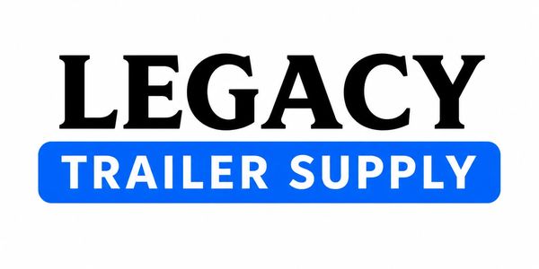 Logo of Legacy Trailer Supply with bold black and blue text.