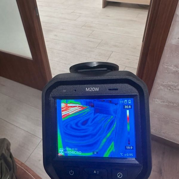 Termovizijsko snimanje podnog grejanja.