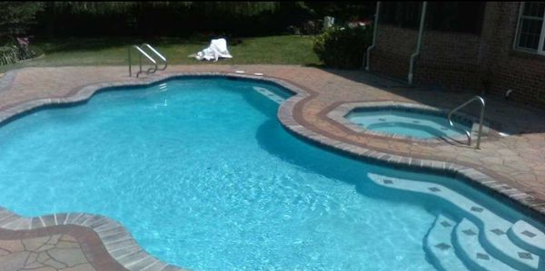 Custom pool and spa