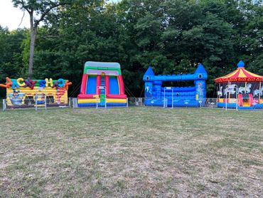 Multiple bounce houses and inflatables