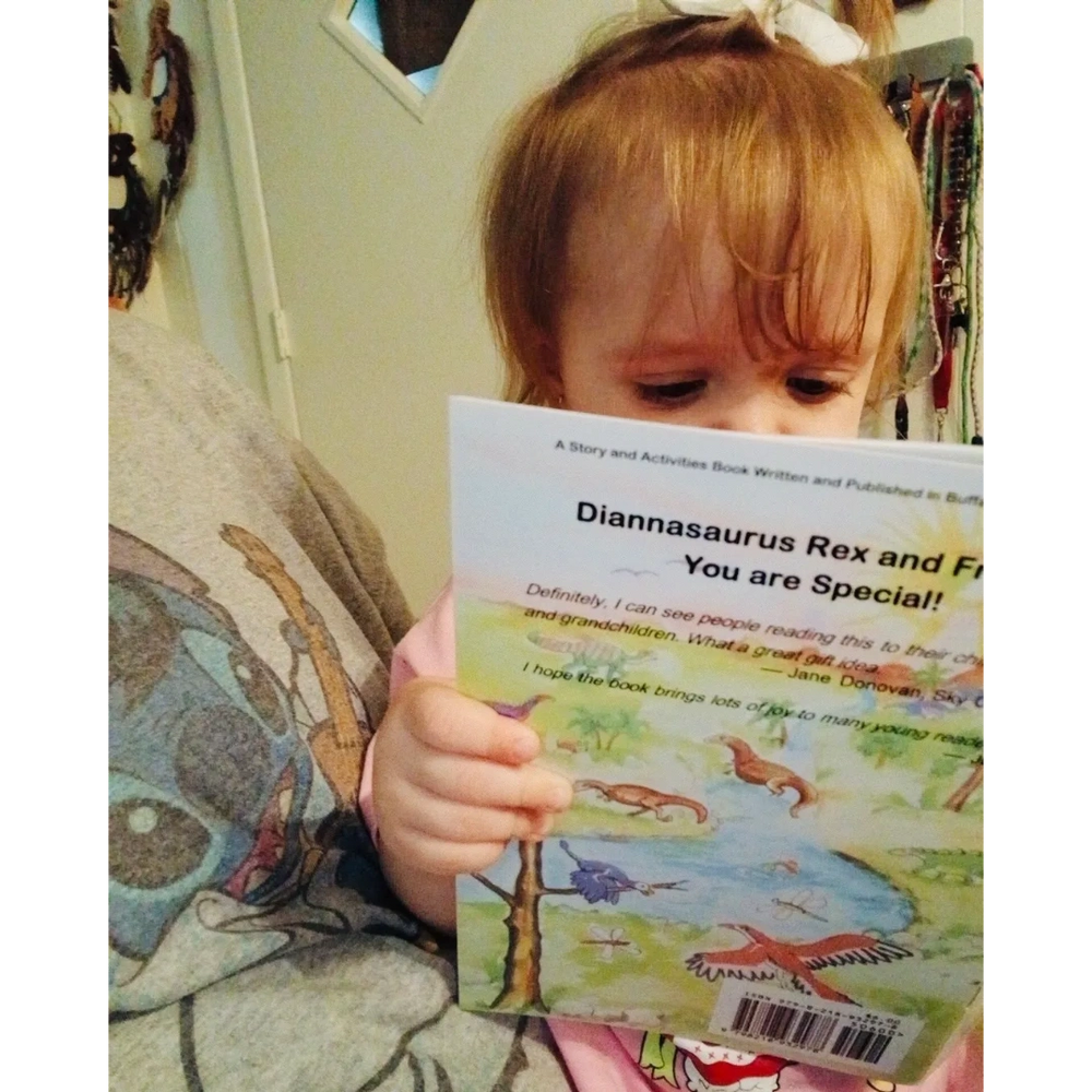 Presley discovers her new book. (Contributed image used with permission)