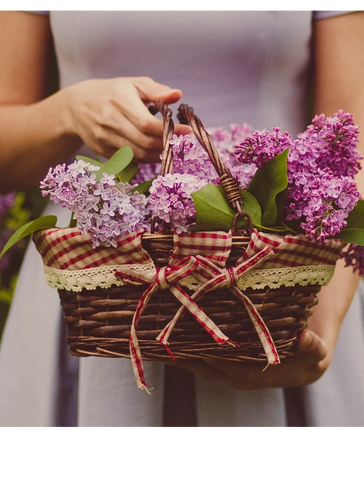 Fresh Cut Lilacs on a Crisp Spring Day 