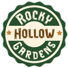 Logo of Rocky Hollow Gardens.