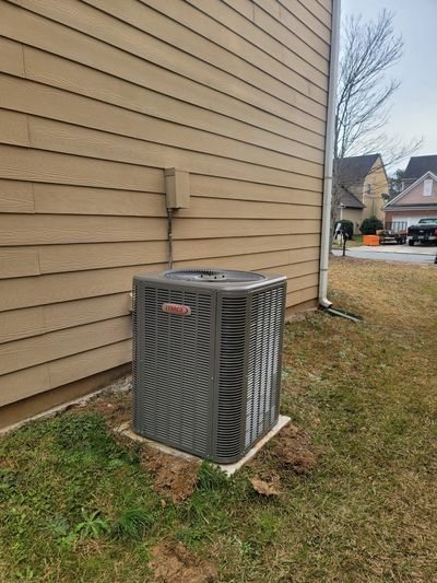 Aircondition compressor installed outside