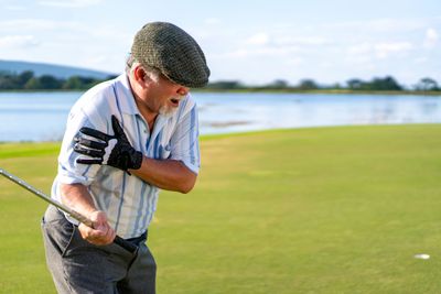 Golf induced shoulder pain