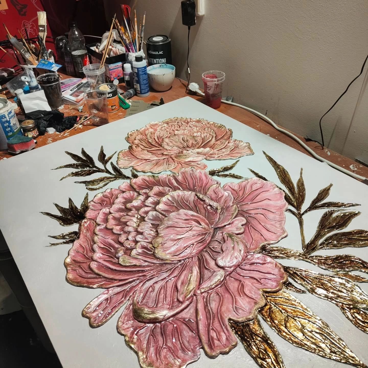 Original Textured Floral Artwork
Size: 100 × 70 cm
