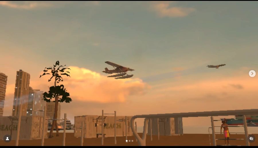 screen shot art image for streets of miami VR on meta quest