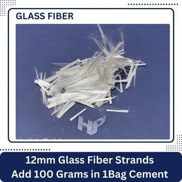 GLASS FIBER FOR COVER BLOCKS
12mm Glass Fiber Strands

Add 100 Grams in 50 kgs Dry Cement Mix Design