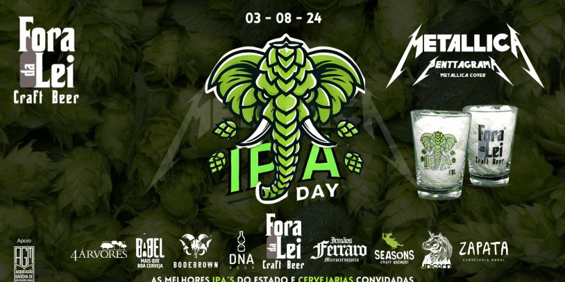 Fora da Lei Craft Beer promotes IPA Day with a Metallica cover event on 03-08-24.