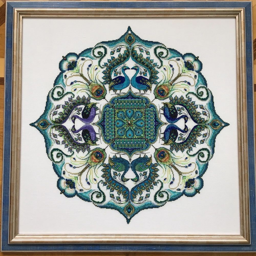 Peacock Mandala Cross Stitch