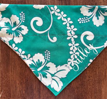 Personalize youe doggie bandanna in choice of white, black or red
