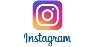 Instagram logo with its name.