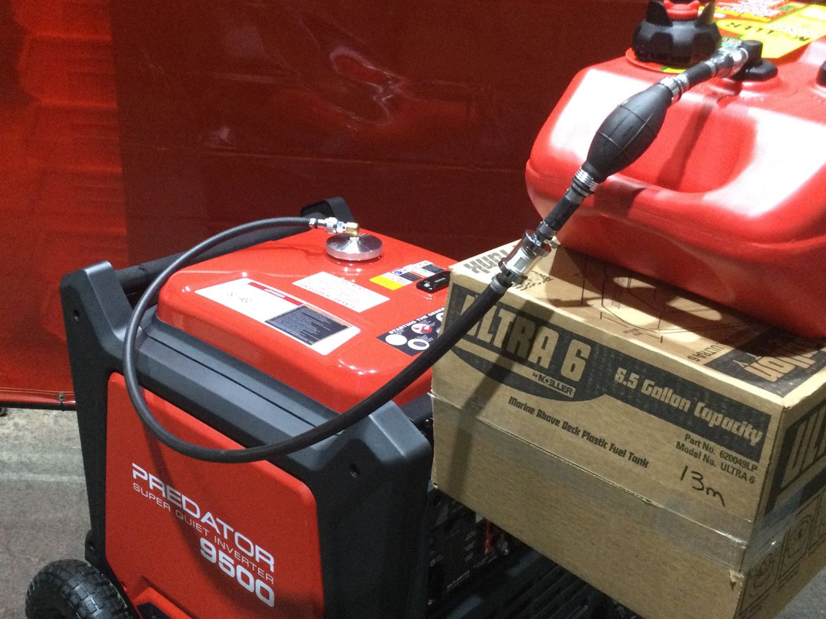 PREDATOR SUPER QUIET 9500 GENERATOR 6.5 GAL EXTENDED RUN MARINE FUEL SYSTEM