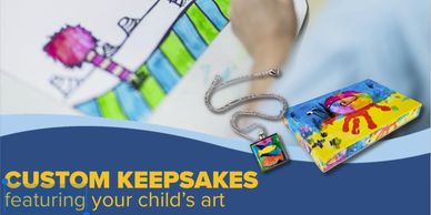 Custom keepsakes featuring kids' artwork.