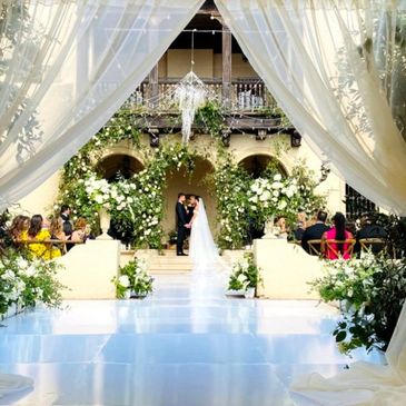 Outdoor wedding styling tents with the Sarasota Wedding Gallery