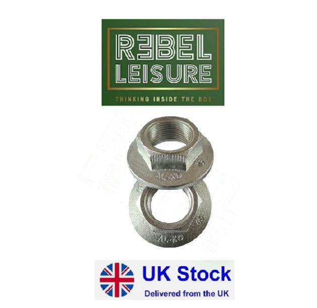 1 x Pair of Genuine ALKO 32mm (M24) ONE SHOT Flanged Hub Nuts for 1637/