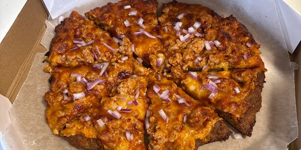 Hot honey pepperoni with red onion