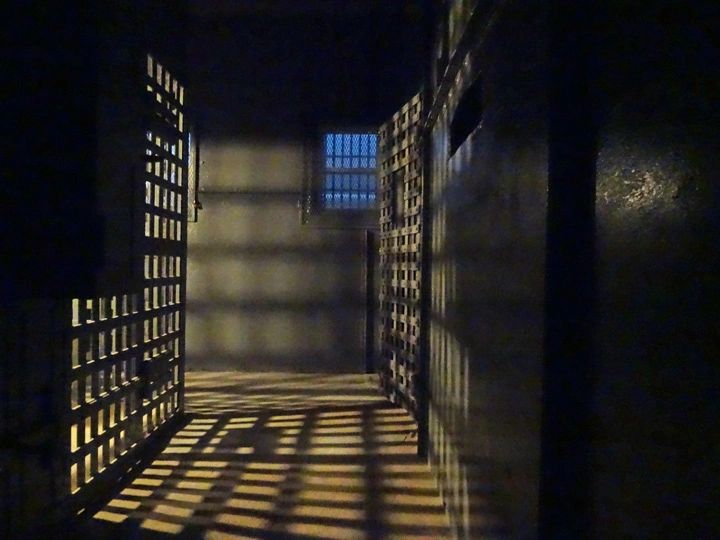 Cell block at night