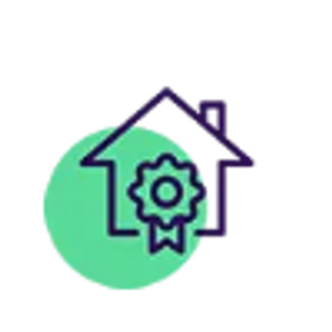 An image of a house with a green circle Liberty Licensing & Consulting
