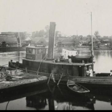 Old Saco, Saco River, Marine History, Maine, Biddeford, Old Time photo, black and white