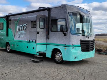 Design, RV Wrap, Wide format Printed, Air Egress Vehicle Vinyl