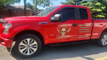 Truck partial Wrap Design, Truck Wrap, Wide format Printed, Air Egress Vehicle Vinyl, Die cut