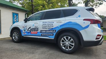 SUV partial Wrap Design, SUV Wrap, Wide format Printed, Air Egress Vehicle Vinyl, Die cut