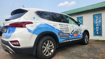 SUV partial Wrap Design, SUV Wrap, Wide format Printed, Air Egress Vehicle Vinyl, Die cut