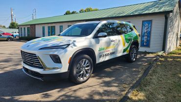 SUV partial Wrap Design, SUV Wrap, Wide format Printed, Air Egress Vehicle Vinyl, Die cut