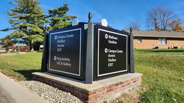 Black poly metal with contour cut reflective vinyl.