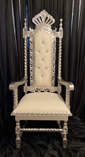 Beautiful Silver chair, perfect for your wedding, baby shower, graduation and birthday party.
