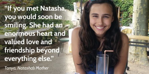 the story of Natasha Ednan-Laperouse, her vibrant personality, her life with food allergies.