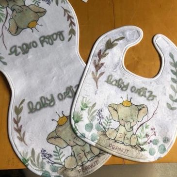 baby items, custom baby bib and burp cloth