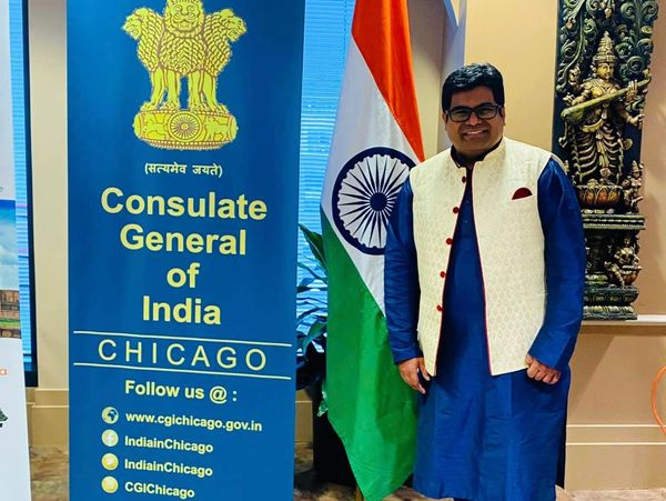 Sutanu Sur, Guest Tabla artist at the Consulate General of India, Chicago.