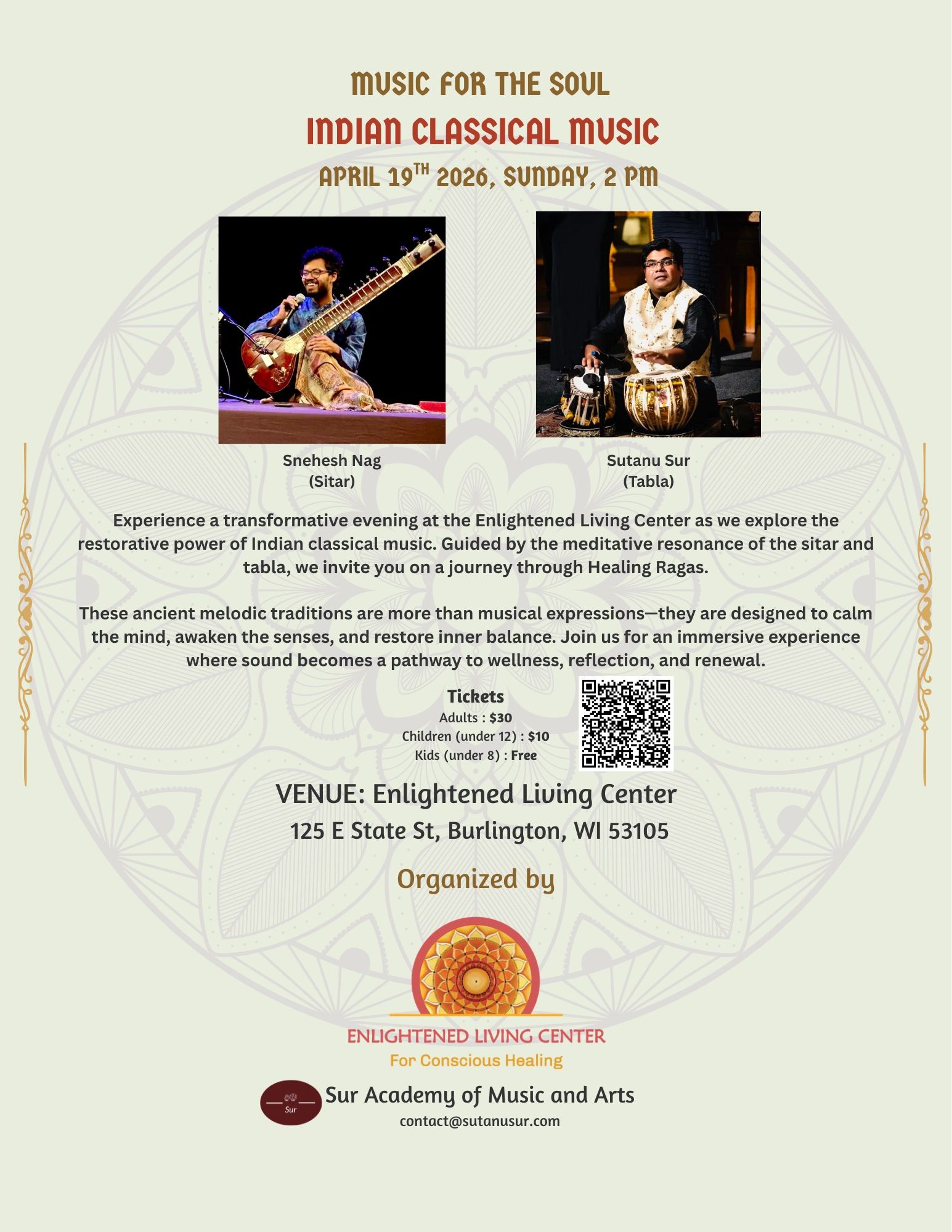 Sur Academy Spring 2026: Indian Classical Music for the soul.