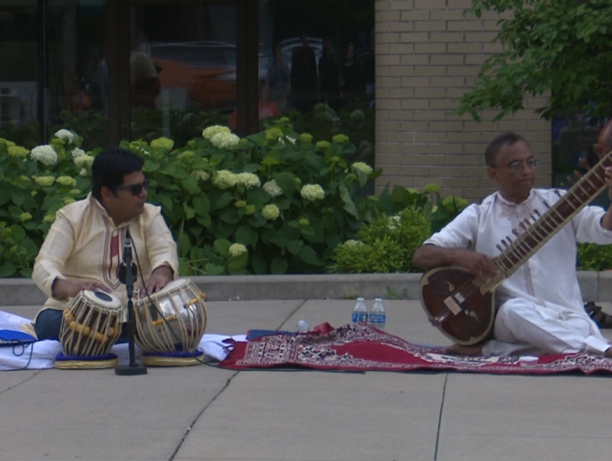 Sutanu Sur, performing Tabla at the Make Music Day celebrations on 2021.