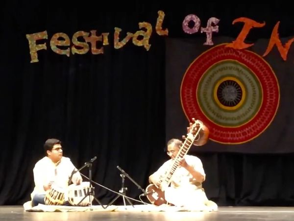 Sutanu Sur on Tabla performing with Shreekant Shah on Sitar at the Festival of India, 2019, StevensP