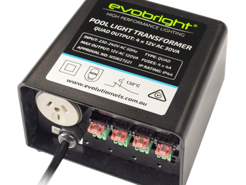 evobright pool light transformer 