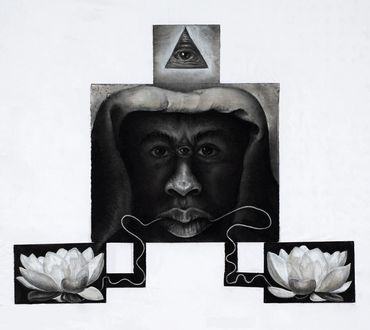 "A vegan immigrant (in a carnivorous America)"- 22"x 26"