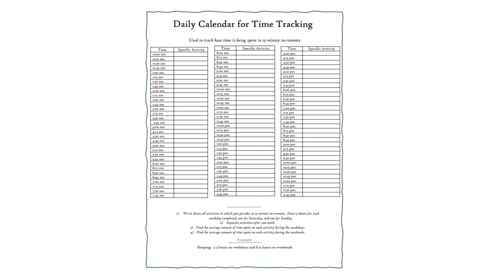 How to Create and Use a Time Audit Worksheet to Manage Time
